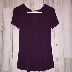 Short Sleeve Maroon top